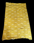 African Mudcloth Throw - Yellow Dash
