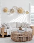 7 Piece White/Natural - Wall Gallery Set (Tonga, Sun Circles & Porcupine Baskets)