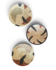 Rwanda Basket Wall Decor Set - 3 Piece Blue/Ochre/Olive (Sisal Imported)