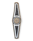 African Beaded King Shield - Black / White Mesh