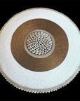 African Beaded Shield - White / Gold