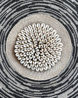 African Beaded Shield - Mesh Black/Silver