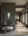 CowSkull - Skull Wall Decor White Finish - X Wide
