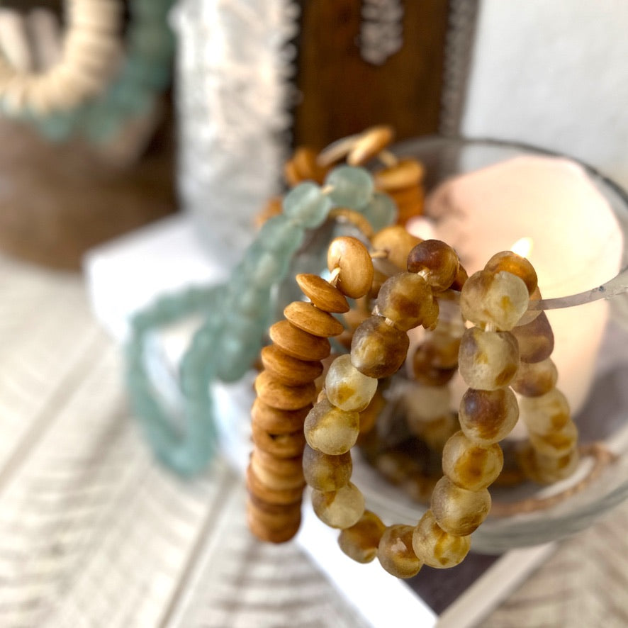 Ashanti Saucer Beads - Toffee