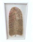 Indonesian Grass Leaf Wall Décor - Frame - White