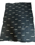 African Mudcloth Throw - Black