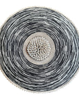 African Beaded Shield - Mesh Black/Silver