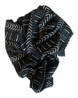 African Mudcloth Throw - Black
