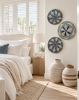 Rwanda Basket Wall Decor Set - 3 Piece Dark Blue/Light Olive (Sisal Imported)