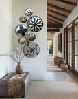 Rwanda Basket Wall Decor Set - 7 Piece Natural/Black/White (Sisal Imported)