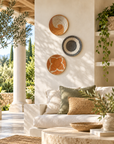 Rwanda Basket Wall Decor Set - 3 Piece Orange/Olive (Sisal Imported)