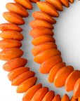 Ashanti Saucer Beads - Orange