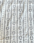 African Mudcloth Throw - White
