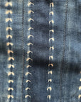African Mudcloth Throw - Indigo