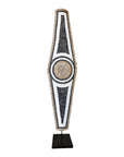 African Beaded King Shield - Black / White Mesh