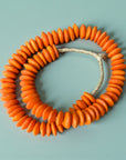 Ashanti Saucer Beads - Orange