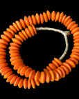 Ashanti Saucer Beads - Orange