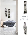 African Beaded King Shield - Black / White Mesh