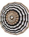 African Beaded Shield - Umbrella - Spider Black/White
