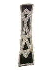 African Beaded King Shield - Black / White