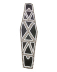 African Beaded King Shield - Black / White