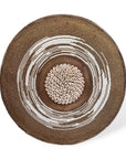 African Beaded Shield - Gold/White