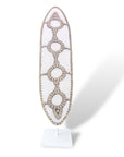 African Beaded King Shield - White