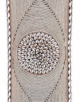 African Beaded King Shield - Gold/White