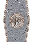 African Beaded King Shield - Navy/White NEW
