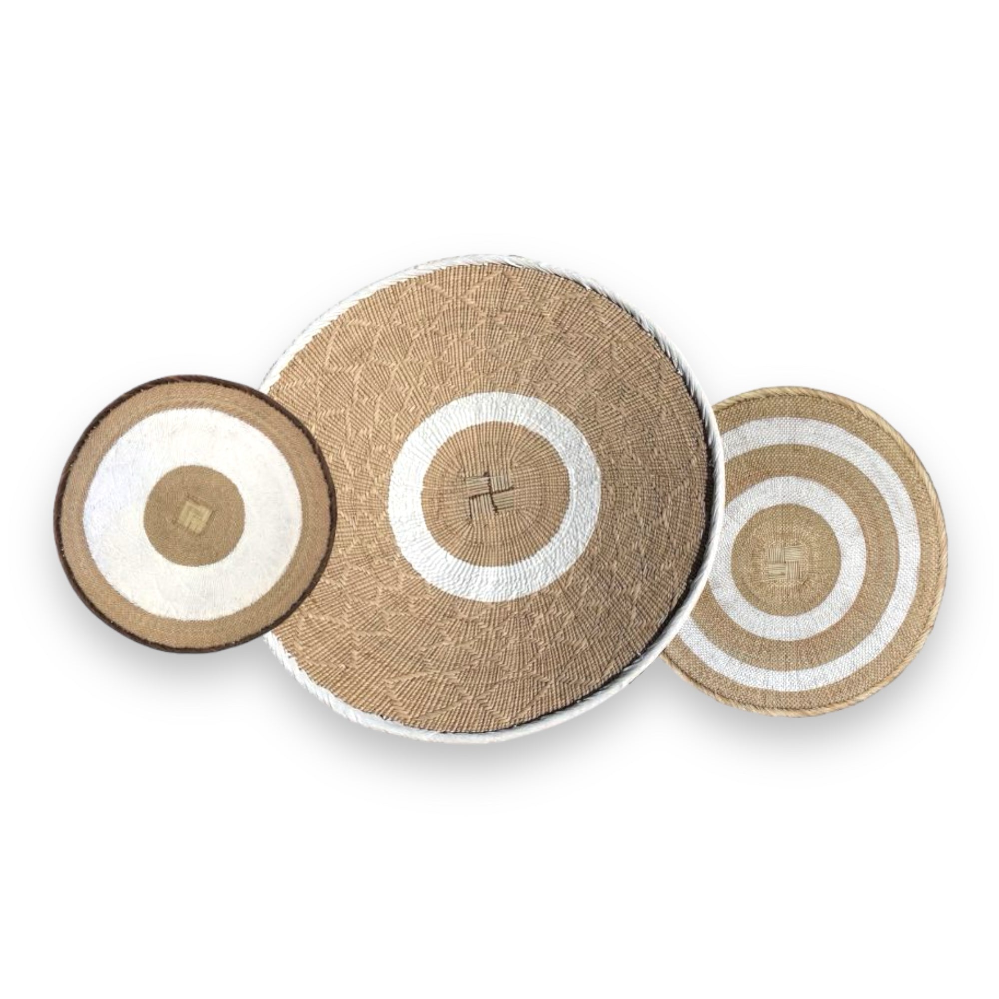 Basket Wall Decor Set - 3 Piece White/Natural