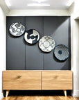 Rwanda Basket Wall Decor Set - 4 Piece Natural/Black (Sisal)