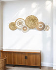 6 Piece White/Natural - Wall Gallery Set (Tonga & Porcupine Baskets)