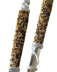 Silver Beaded African Salad Servers - Gold