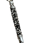 Silver Beaded African Serving Spoon - White/Black