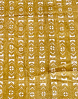African Mudcloth Throw - Mustard