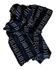 African Mudcloth Throw - Black