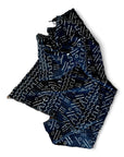 African Mudcloth Throw - Black