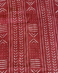 African Mudcloth Throw - Red/Rust