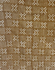 African Mudcloth Throw - Wheat Gold