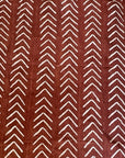 African Mudcloth Throw - Red/Rust
