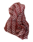 African Mudcloth Throw - Red/Rust