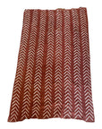 African Mudcloth Throw - Red/Rust