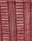 African Mudcloth Throw - Red/Rust