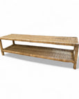 Malawi Cane Bench  - Solid Weave Double