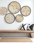 Malawi Basket Wall Decor Set - 5 Piece - Black / Natural