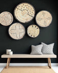 Malawi Basket Wall Decor Set - 5 Piece - Black / Natural