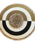 African Beaded Shield - Gold/Black