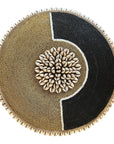 African Beaded Shield - Gold/Black