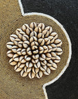 African Beaded Shield - Gold/Black