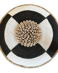 African Beaded Shield - Black/White